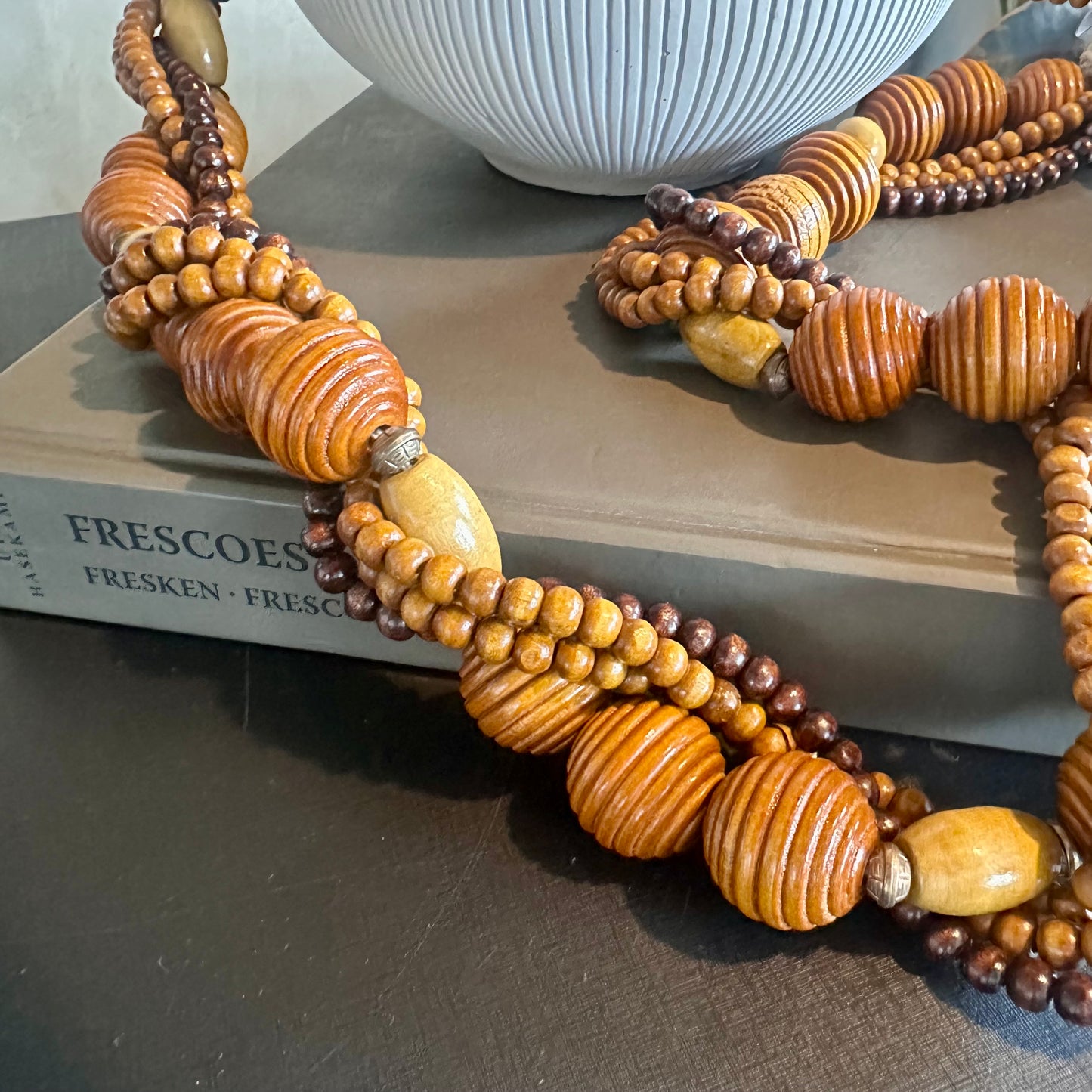 Colar de mesa - Bolas plissadas