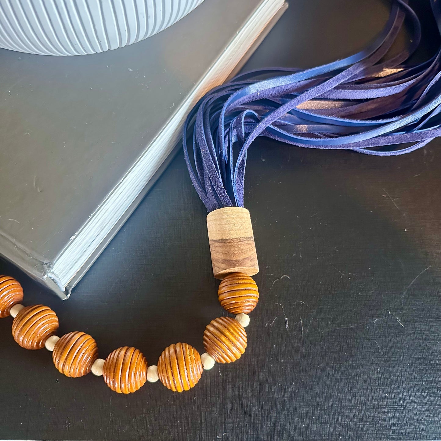 Colar de mesa - Couro