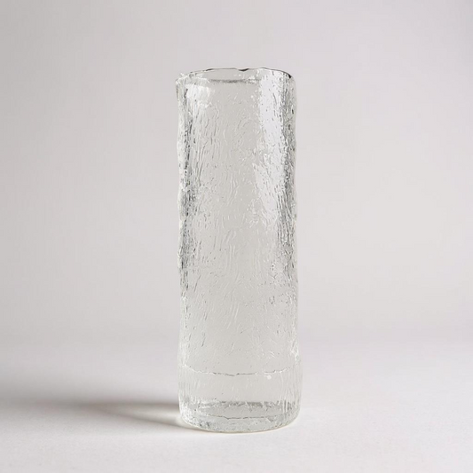 Vaso Cilindro Jateado Riscado M alto